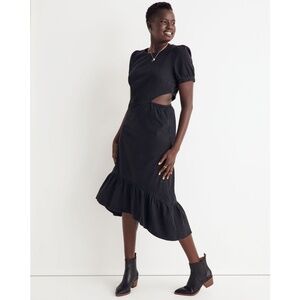 Madewell Denim Cutout Midi Dress in Mulgrove Wash